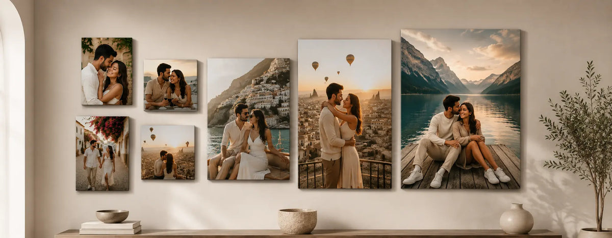 Convierte tus fotos favoritas en cuadros personalizados.