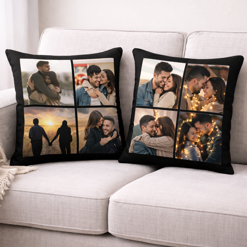 2 Cojínes de 4 fotos