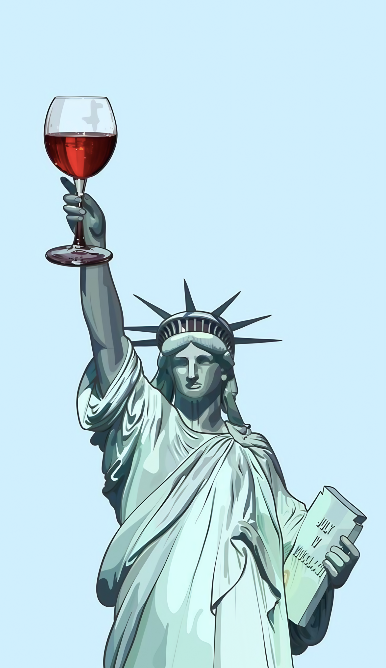 Statue Of Liberty Wine Tee