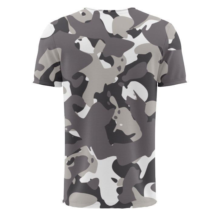 Playera Full Print Gris Militar