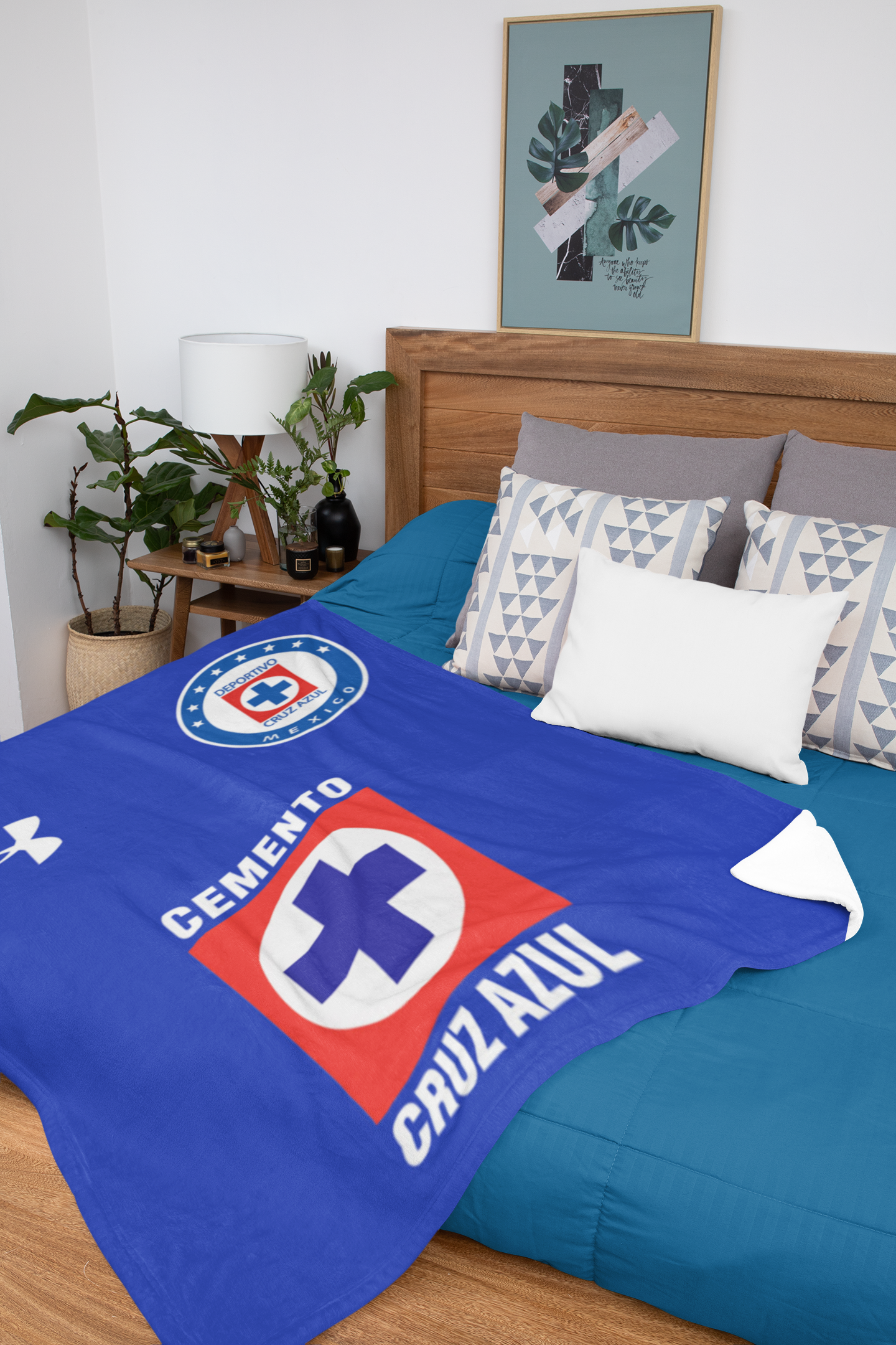 frazada cruz azul camisa