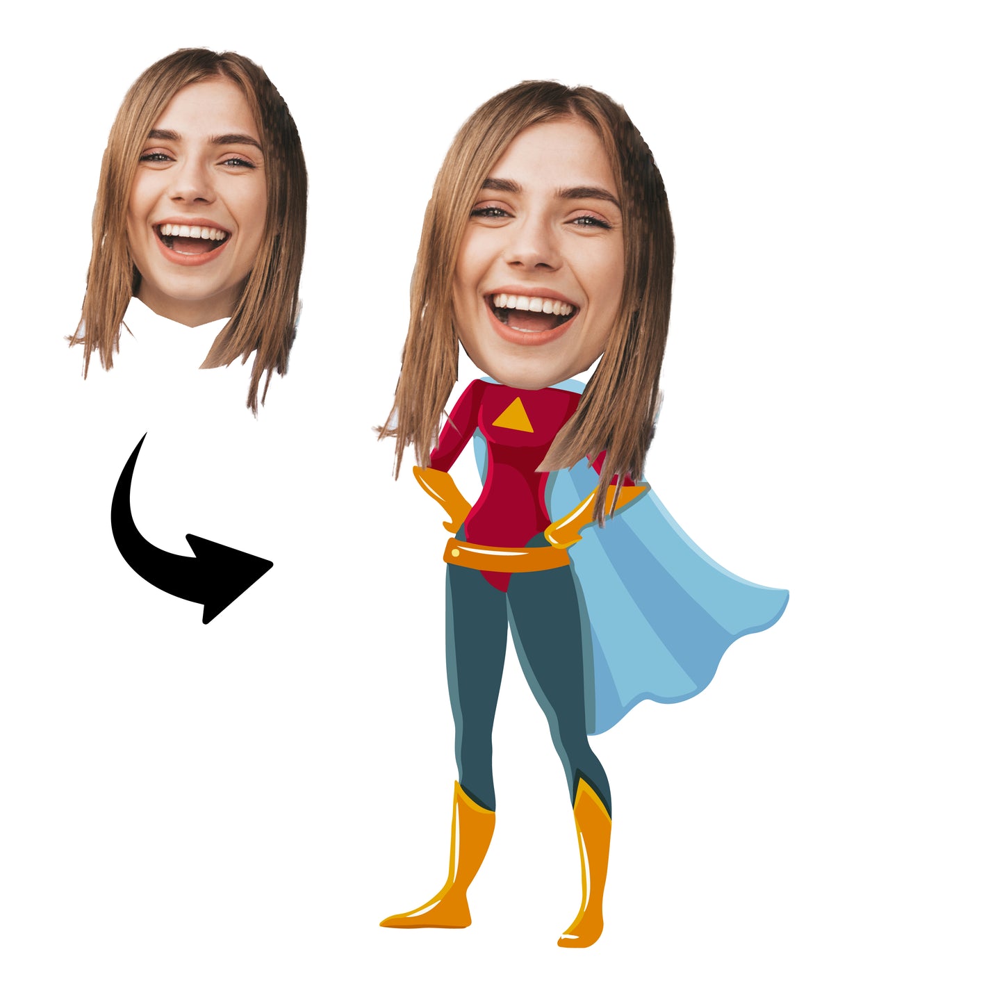 Cojín Cabezon Super Girl