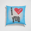 Cojín I Love You Azul